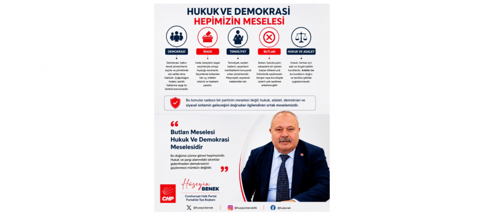 Hüseyin Benek: Butlan Meselesi Hukuk Ve Demokrasi Meselesidir - GÜNDEM - İnternetin Ajansı
