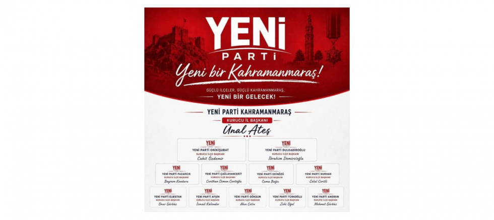 Ünal Ateş: Kahramanmaraş’ta Yeni Parti İçin Üyelik Sürecini Başlattık - GÜNDEM - İnternetin Ajansı